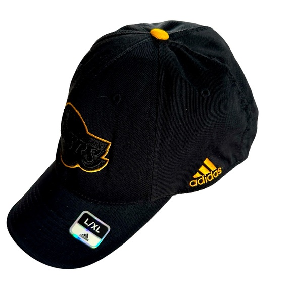 LOS ANGELES LAKERS Basketball Adidas Flexible Fit Hat Cap BLACK ON BLACK L/XL - Picture 3 of 9